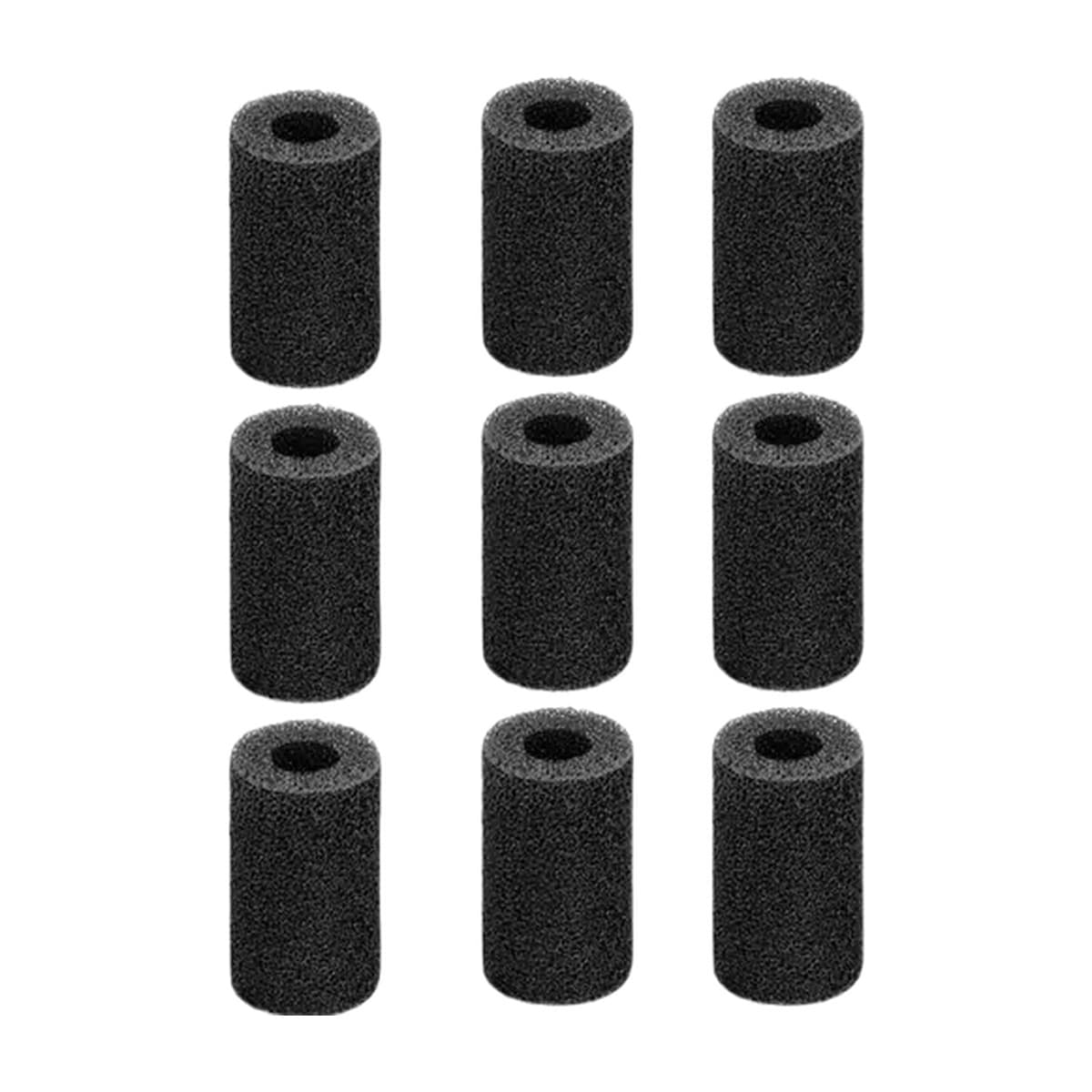 Nine-pack of foam pre-filter sponge sleeves for aquarium filter intakes