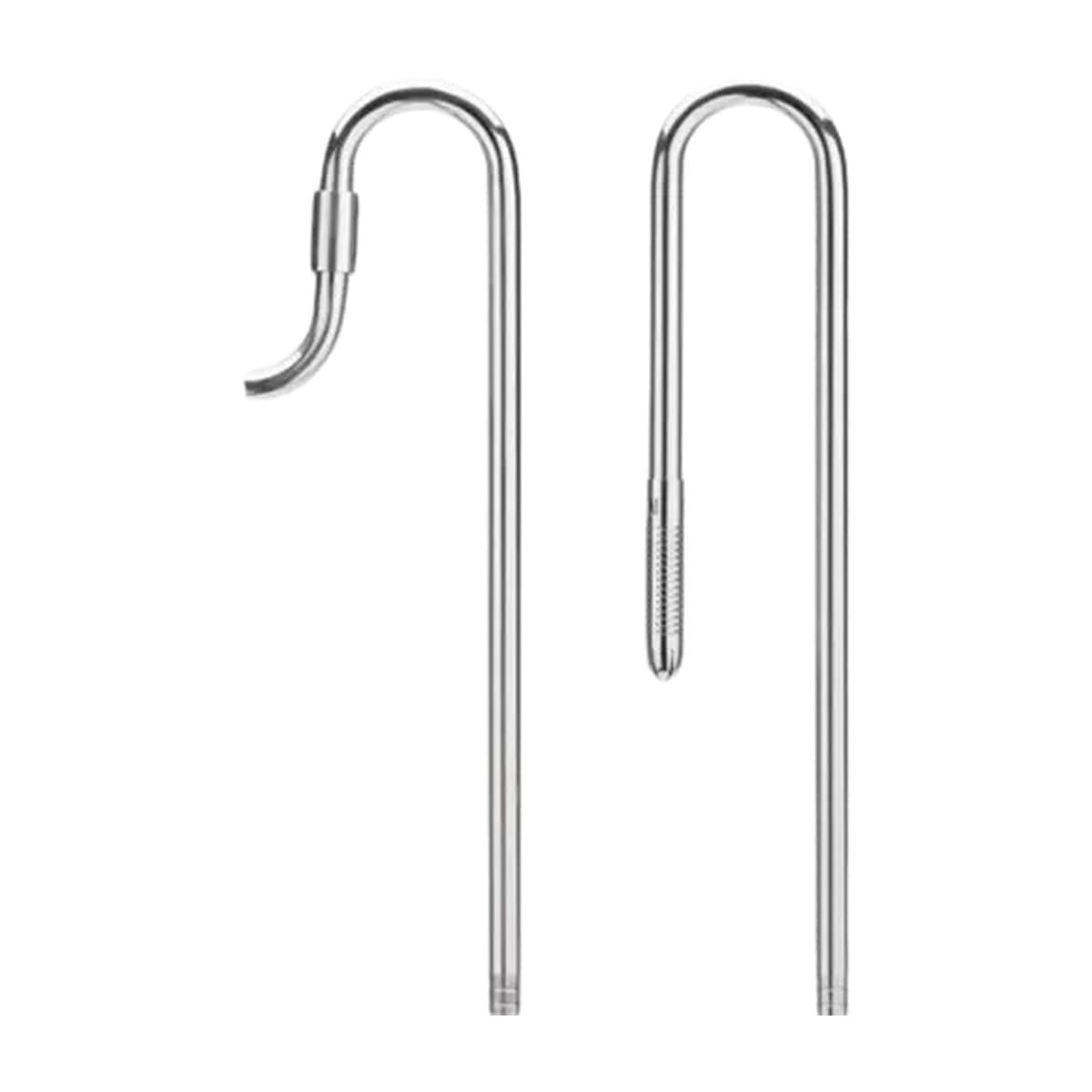 Stainless steel lily pipe set, inflow and outflow with clamps